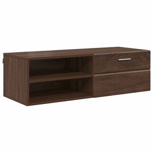 vidaXL Tr&aelig;skab med skuffe Brun eg 100,5 x 39 x 30 cm Konstrueret tr&aelig;