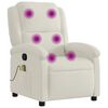 vidaXL massagestol velour cremefarvet