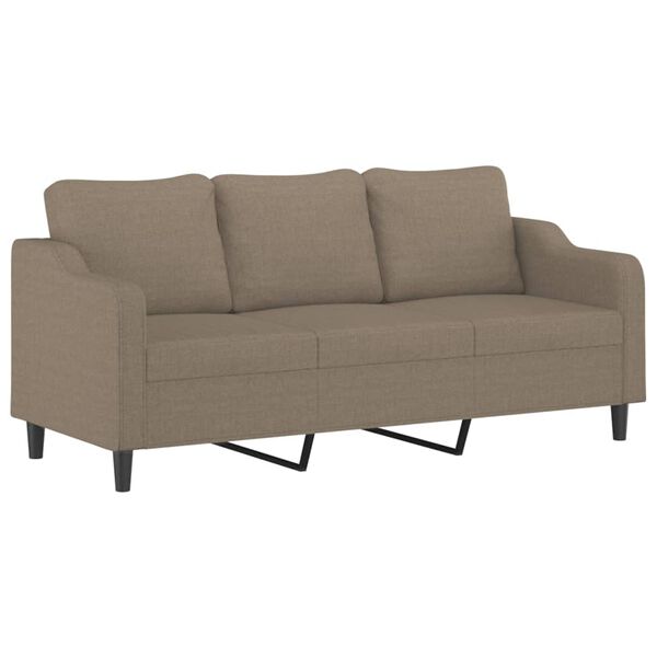 vidaXL 3-personers sofa 180 cm stof gr&aring;brun