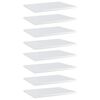 vidaXL boghylder 8 stk. 40x30x1,5 cm konstrueret tr&aelig; hvid h&oslash;jglans