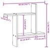 vidaXL væghylder 2 stk. 50x12x50 cm konstrueret træ brun egetræsfarve
