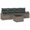 vidaXL Havesofa S&aelig;t 5 pcs 4-Seater Gr&aring; polyrattan