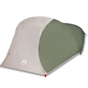 vidaXL 4-personers campingtelt vandt&aelig;t kuppel gr&oslash;n
