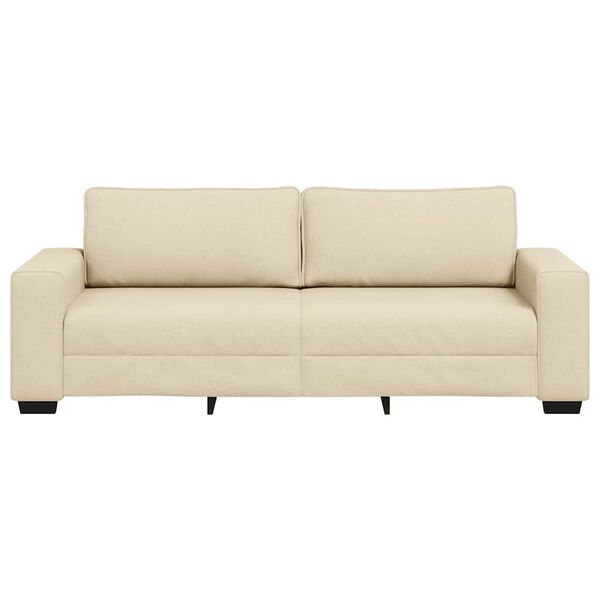 vidaXL 3-personers sofa 180 cm stof cremefarvet
