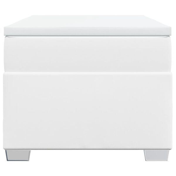 vidaXL kontinentalseng med madras 100x200 cm kunstl&aelig;der hvid