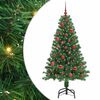 vidaXL Kunstigt juletr&aelig; med stativ Gr&oslash;n 150 cm PVC og St&aring;l og Plastik