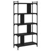 vidaXL bogreol med 5 hylder 76x32x158 cm konstrueret tr&aelig; sort