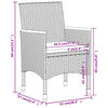 vidaXL spisebordssæt til haven 3 dele polyrattan grå