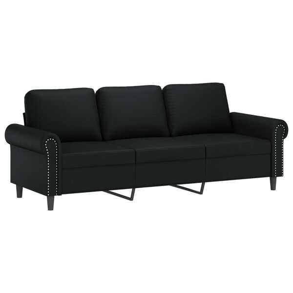 vidaXL 3-personers sofa 180 cm kunstl&aelig;der sort