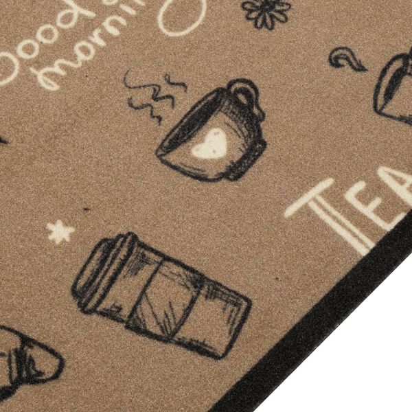 vidaXL k&oslash;kkent&aelig;ppe 60x300 cm Morning-design vaskbart velour brun