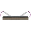 vidaXL liggestole 2 stk. med bord polyrattan grå
