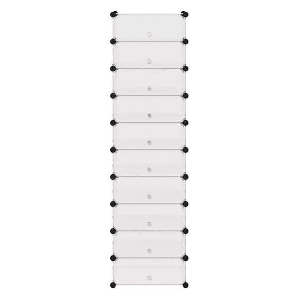 vidaXL sammensat skoskab med 10 rum hvid
