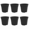 vidaXL Rund Blomsterpotte 6 pcs Sort &Oslash; 17 x 14 cm Plastik