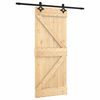 vidaXL Skyded&oslash;r Naturfarvet og sort 85 x 210 cm Massivt Fyrretr&aelig;