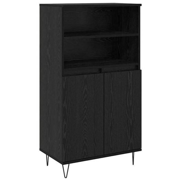 vidaXL Highboard Sort 60 x 36 x 110 cm Konstrueret tr&aelig;