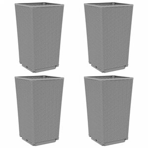 vidaXL plantekurve 4 stk. 32,5x32,5x57 cm PP lysegr&aring;