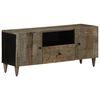 vidaXL tv-bord 105x33,5x46 cm massivt mangotr&aelig; lysegr&aring;