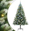 vidaXL Kunstig H&aelig;ngslet Juletr&aelig; med Flocket Sne 300 LED'er Varm hvid