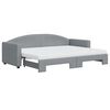 vidaXL daybed med udtr&aelig;k og madras 80x200 cm stof lysegr&aring;
