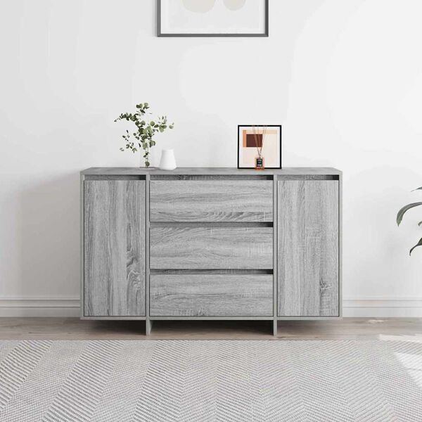 vidaXL Sideboard Grå Sonoma 120 x 41 x 75 cm Konstrueret træ