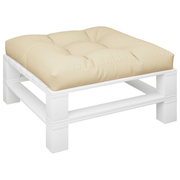 vidaXL pallehynde 80x80x12 cm stof beige