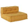 vidaXL Modulsofa 4 pcs Gul Stof