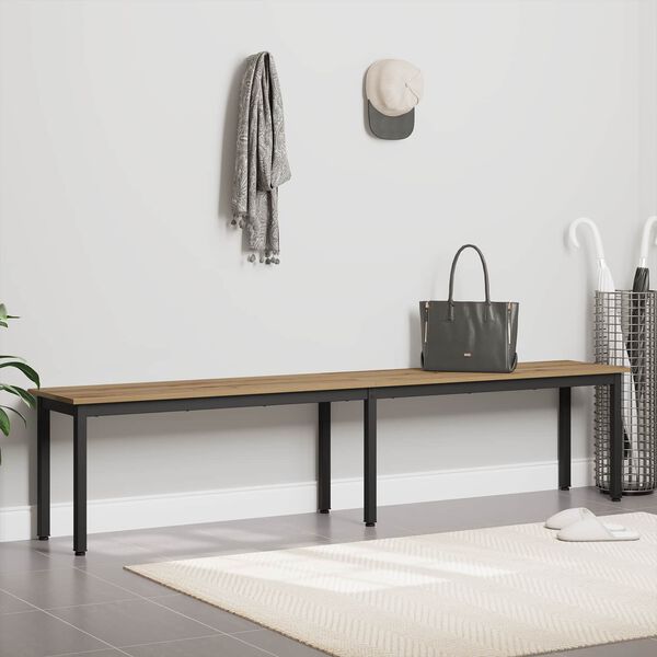 vidaXL b&aelig;nk Artisan eg 200 x 35 x 45 cm Konstrueret tr&aelig;