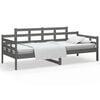 vidaXL daybed massivt fyrretr&aelig; gr&aring; 90x190 cm