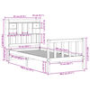 vidaXL seng med reol uden madras 75x190 cm massivt fyrretræ gyldenbrun
