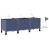 vidaXL Havekrukke med vanding og hjul 3 stk. Gr&aring; 120 x 40 x 43,5 cm PP