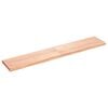 vidaXL bordplade til badev&aelig;relse 160x30x(2-4) cm massivt tr&aelig; lysebrun