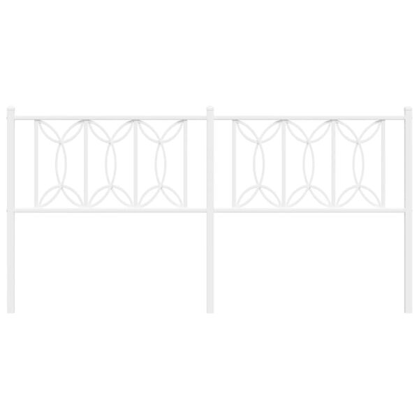 vidaXL sengegavl 180 cm metal hvid