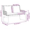 vidaXL Havebænk Brun og Creme Poly rattan, stål