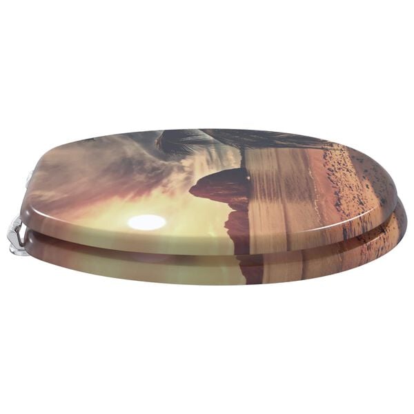 vidaXL Toilet s&aelig;de Orange 44 x 38 cm MDF plade