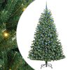 vidaXL Kunstigt Hinged Juletr&aelig; Gr&oslash;n 210 cm PVC og metal