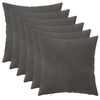 vidaXL Pudebetr&aelig;k 6 pcs HEERLEN M&oslash;rkegr&aring; 40 x 40 cm Fl&oslash;jl