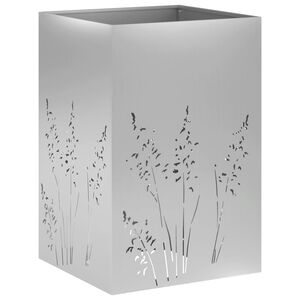 vidaXL Have Blomsterkrukke S&oslash;lv 50 x 50 x 75 cm Galvaniseret st&aring;l