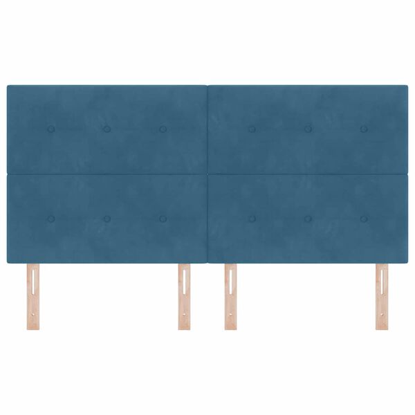 vidaXL Hovedg&aelig;rde med hovedg&aelig;rde M&oslash;rk bl&aring; 180 cm Faux l&aelig;der