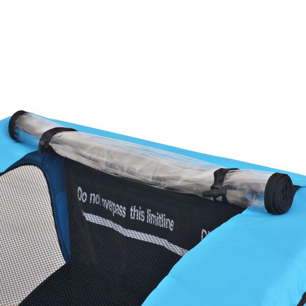 vidaXL cykelanhænger 30 kg grå og blå