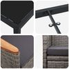 vidaXL Have Spisebordssæt med pude 5 pcs Grå Poly rattan