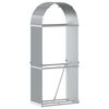 vidaXL br&aelig;ndestativ 80x45x190 cm galvaniseret st&aring;l lysegr&aring;