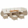 vidaXL Havesofa S&aelig;t 10 stk. 10-Antal s&aelig;der Beige og creme Poly Rattan