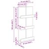 vidaXL Magasin Rack Sonoma eg 51 x 11 x 102 cm Konstrueret tr&aelig;