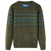 vidaXL Sweater til b&oslash;rn str. 104 strikket kakifarvet