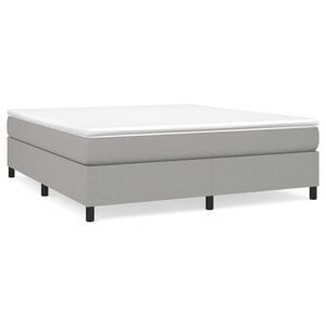 vidaXL Boxspring sengeramme 180x200 cm stof lysegr&aring;