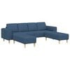 vidaXL Stue Sofa 3 stk. Bl&aring; Polyester