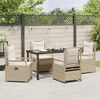 vidaXL Have Spisebordss&aelig;t 5 pcs Beige og cremehvid polyrattan