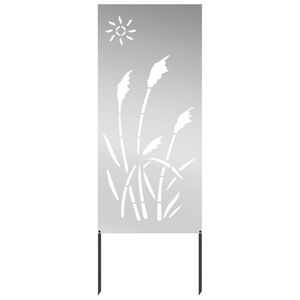 vidaXL Have privatliv sk&aelig;rm S&oslash;lv 50 x 140 cm Galvaniseret st&aring;l