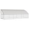 vidaXL H&oslash;nsebur 3 pcs S&oslash;lv 600 x 200 x 198,5 cm Galvaniseret st&aring;l
