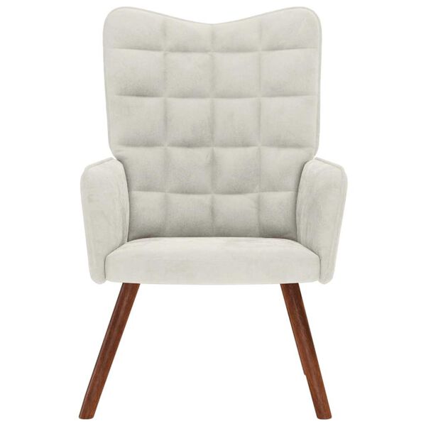 vidaXL l&aelig;nestol fl&oslash;jl creme